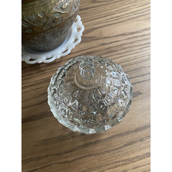 Vintage Fostoria American Cubist Lidded Candy Dish Covered Dish - Picture 2 of 5